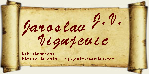 Jaroslav Vignjević vizit kartica